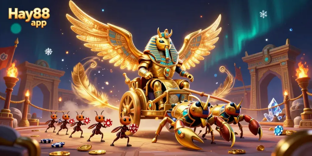 Engage with dynamic gameplay through the Hay88 app, featuring rich visuals of games and characters.