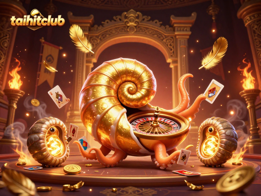 Experience the excitement with taihitclub's vibrant casino scene featuring a nautilus roulette.