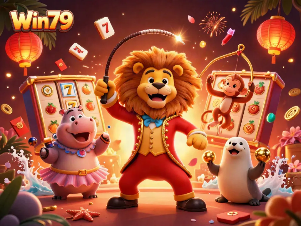 Win79's immersive casino world comes alive with vibrant characters and dynamic slot games.