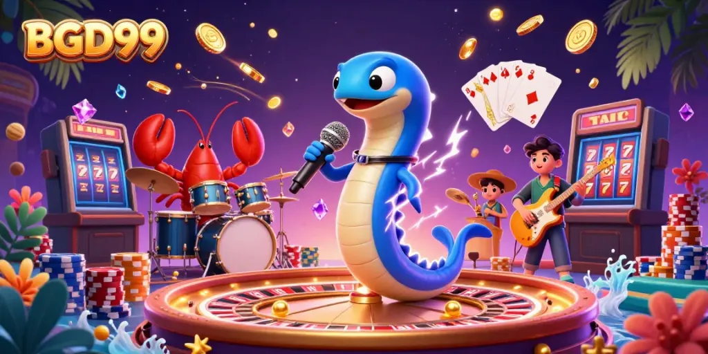 Engage with the vibrant casino world of BGD99 featuring lively underwater performers, thrilling games, and dynamic visuals.