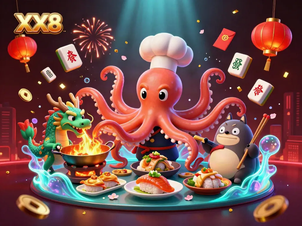 Experience the excitement of XX8 in a vibrant casino scene with dynamic characters and rich elements.