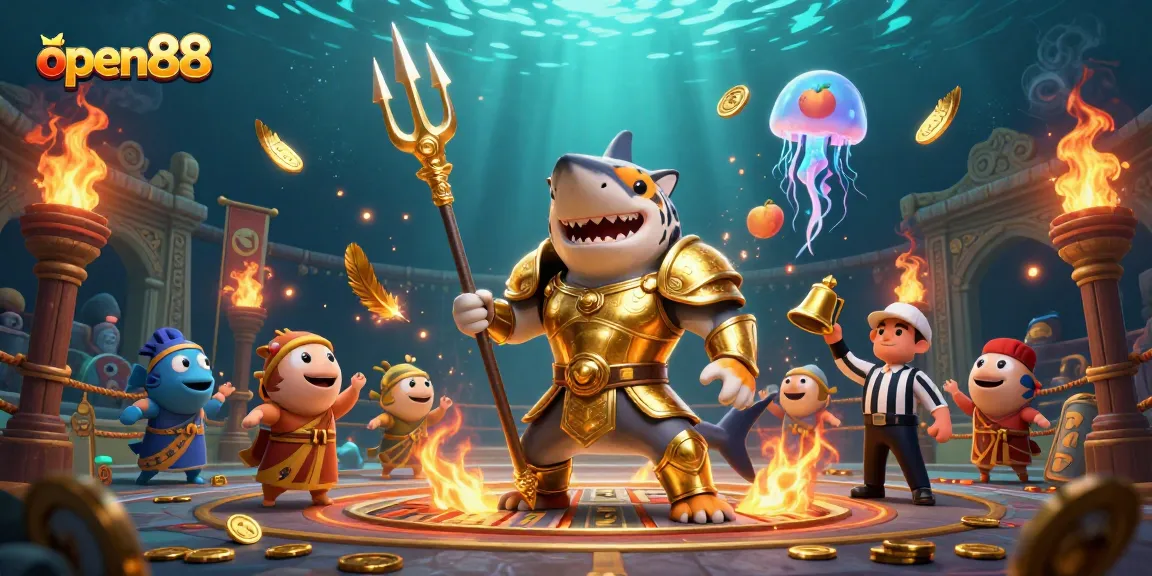 Engage in thrilling slots action with open88 featuring immersive casino elements in vibrant underwater scene.