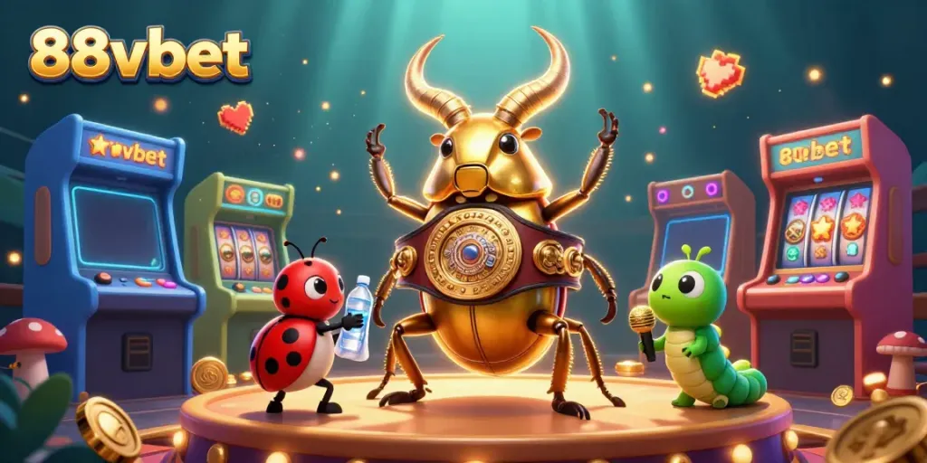 Experience the thrill at 88vbet with our vibrant 3D casino illustration showcasing games and excitement.
