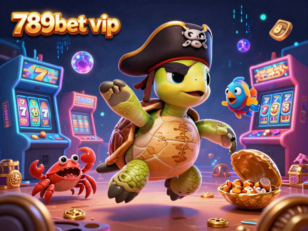Engage with thrilling 789bet vip games as a pirate turtle, golden hermit crab, and parrotfish explore treasures.