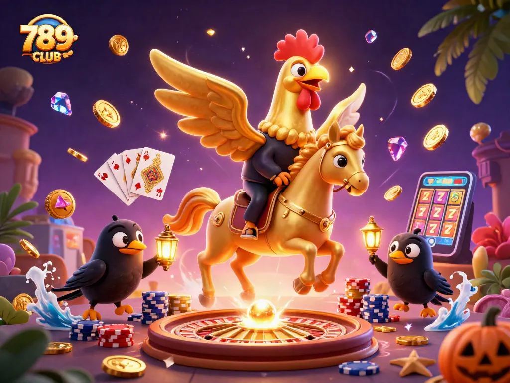 Join the excitement at 789CLUB with a vivid 3D depiction of enchanting casino adventures.